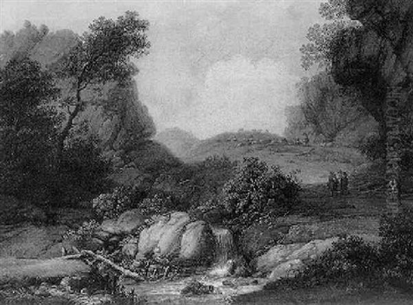 Felsige Landschaft Mit Hirten - view 1