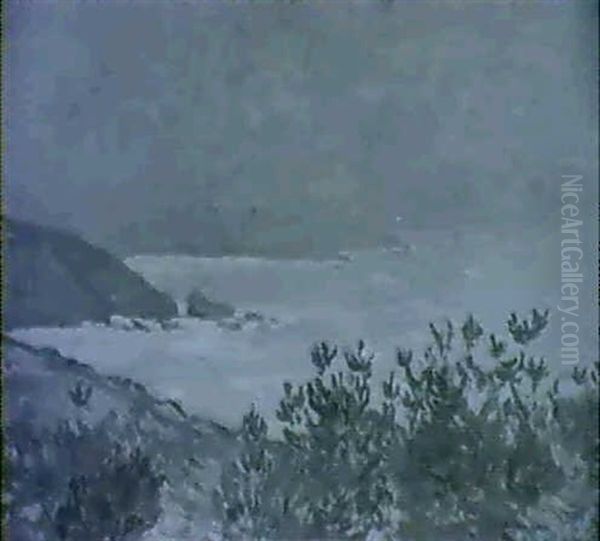 A Storm On The Cornish Coast - view 1