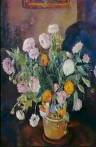 A Vase Of Dahlias by James Bolivar Manson