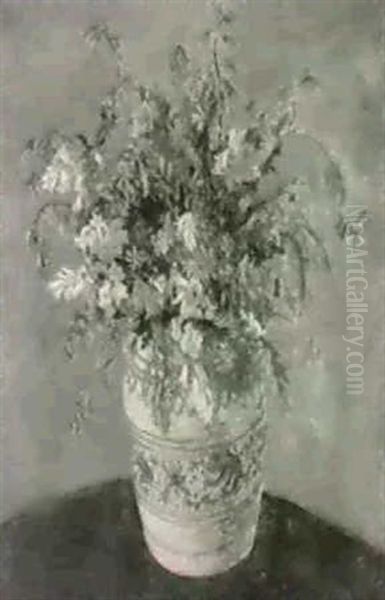 Bluebells And Narcissi In A Vase - view 1