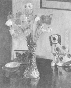 Still Life With Flowers In A Vase And Objects On A Table