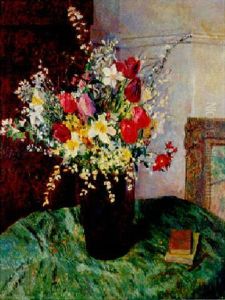 Spring Flowers In A Vase by James Bolivar Manson