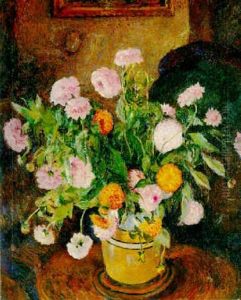 A Vase Of Mixed Flowers by James Bolivar Manson