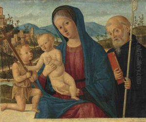 The Madonna And Child, With The Infant Saint John The Baptist And A Bishop Saint, In A Landscape
