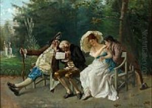 View From An Park In Milan by Giacomo Mantegazza