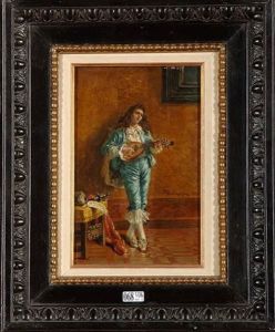 Le Joueur De Mandoline by Giacomo Mantegazza