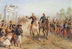 Vittorio Emanuele Ii E Napoleone Iii Entrano A Milano