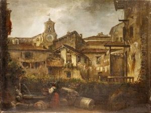 Italiensk Stadsvy Med Hangande Tvatt by Alessandro Mantovani