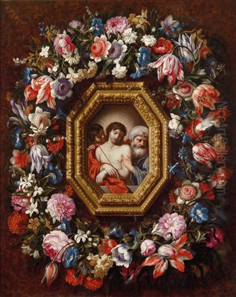 Blumengirlande Mit Christus - view 1