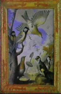Paradisets Have Med Musvitter, Rodkaelke Og Stillidser I    Forgrunden, I Bagrunden Adam Og Eva by Ridolfo Manzoni
