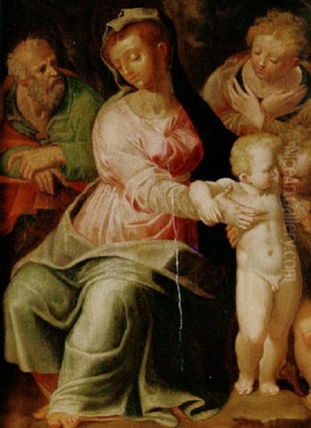 The Holy Family With The Infant Saint John The Baptist And A Female Saint - view 1
