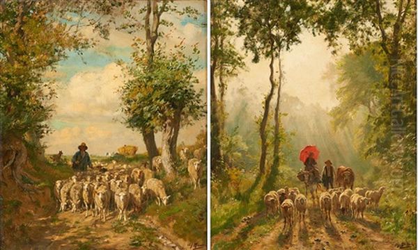 "depart Du Troupeau" Et "retour Du Troupeau" (2 Works) - view 1