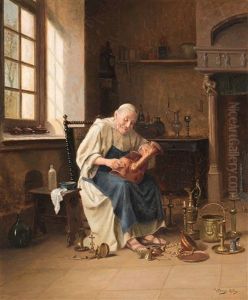 Polishing Brassware by Victor Marais-Milton