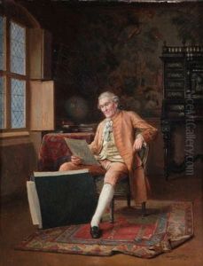 Draughtsman In Interior by Victor Marais-Milton