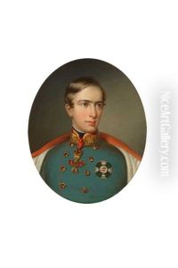 Brustbild Von Kaiser Franz Joseph I. Von Osterreich Im Alter Von 19 Jahren