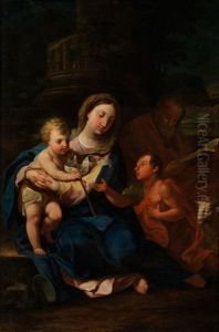 Heilige Familie Mit Johannesknaben by Carlo Maratta or Maratti