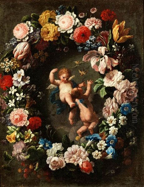 Blumengirlande Mit Putti - view 1
