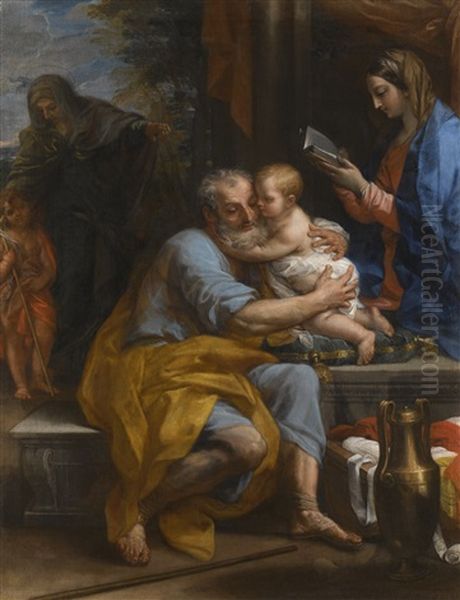 The Holy Family, With Saint Joseph Embracing The Christ Child - view 1