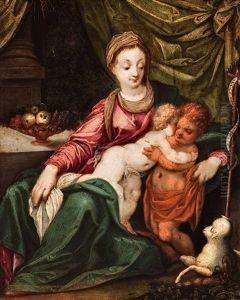 Virgin And Child With The Infant St. John by Carlo Maratta or Maratti