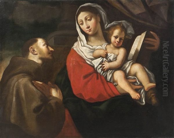 Vierge A L"enfant Avec Saint Francois D"assise - view 1
