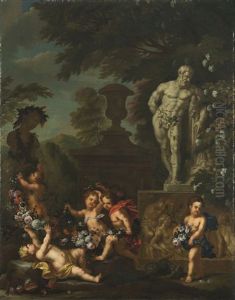 Putti Con Ghirlanda Ed Ercole Farnese Putti Con Ghirlanda Ed Ercole Farnese
