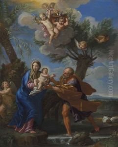 The Flight Into Egypt by Carlo Maratta or Maratti