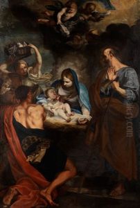 Anbetung In Bethlehem by Carlo Maratta or Maratti