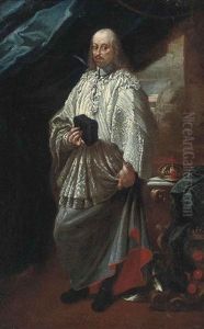Portrait Of Cosimo Iii De Medici, Grand Duke Of Tuscany (1642-1723)in The Vestments Of A Canon Of Saint Peter's, Rome... by Carlo Maratta or Maratti