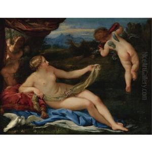 Venus And Cupid by Carlo Maratta or Maratti