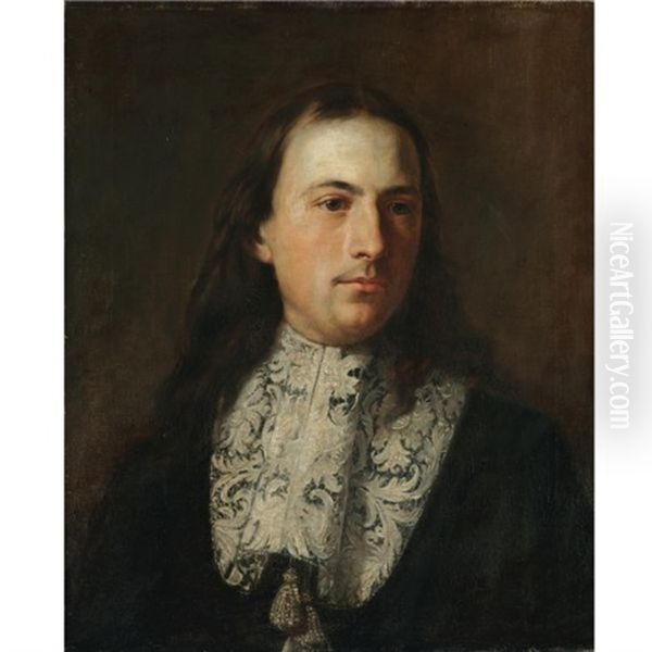 Portrait Of A Gentleman Wearing Black And With A White Ruff - view 1