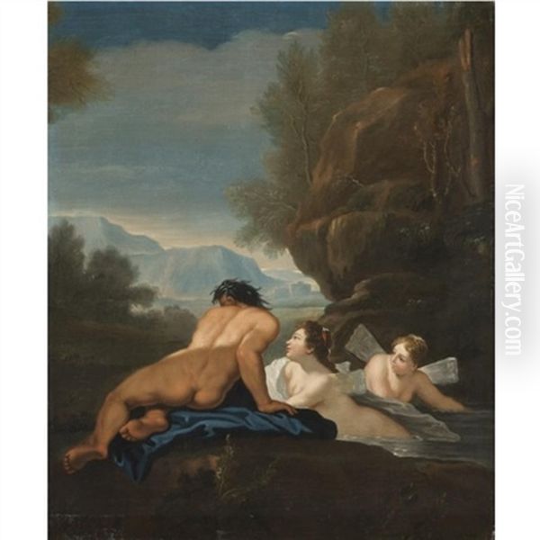 A Mountainous Landscape With Nymphs - view 1