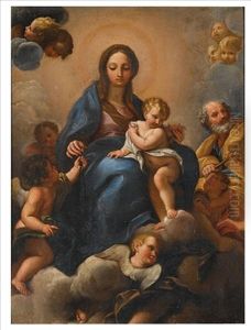 The Holy Family Surrounded By Putti