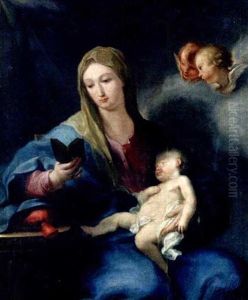 Madonna Mit Schlafendem Jesuskind Ein Buch Lesend Madonna Mit Schlafendem Jesuskind Ein Buch Lesend