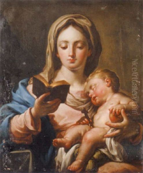 Lesende Madonna Mit Schlafendem Jesuskind - view 1