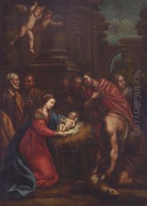 Anbetung Der Hirten by Carlo Maratta or Maratti
