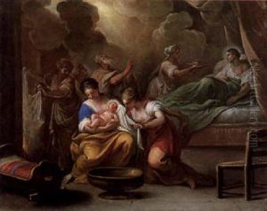 Die Geburt Mariae by Carlo Maratta or Maratti