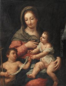 Madonna And Child With The Young Saint John The Baptist by Carlo Maratta or Maratti