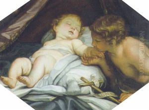 Gesu Bambino E San Giovannino by Carlo Maratta or Maratti