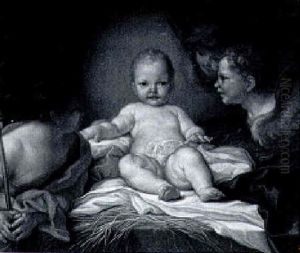 Saint John The Baptist And Cherubs Adoring The Christ Child
