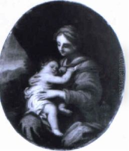 Die Madonna Mit Dem Schlafenden Christuskind by Carlo Maratta or Maratti