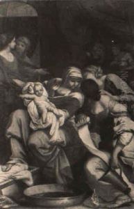 Nascita Della Vergine by Carlo Maratta or Maratti