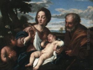 The Holy Family With The Infant Saint John The Baptist by Carlo Maratta or Maratti