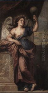 Angel With A Wand, Globe And Eagle