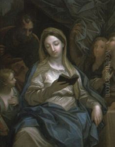 The Holy Family Accompanied By Angels