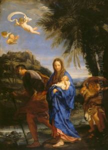 The Flight Into Egypt by Carlo Maratta or Maratti