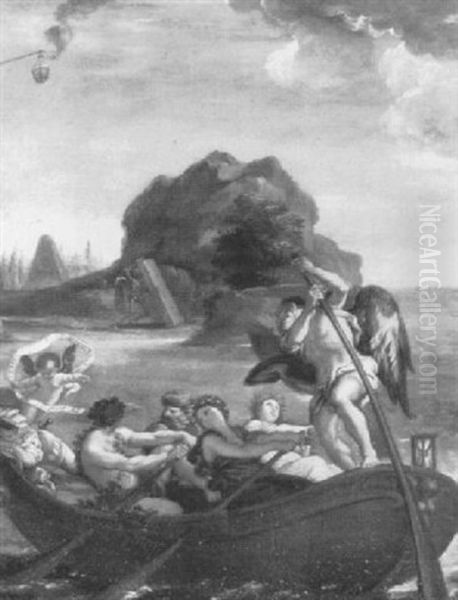 Charon Ferrying The Souls Of The Dead Across The River Styx To Hades - view 1