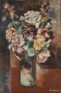 Vase De Roses by Jean Du Marbore