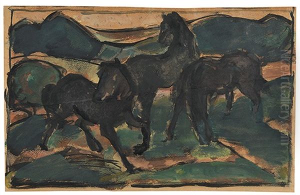 Pferde Auf Der Weide. I - view 1