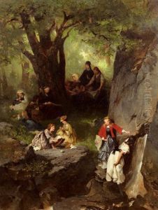 Fruhstuck Im Grunen by Wilhelm Marc