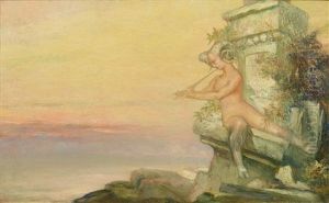 Jeune Satyre Jouant De La Flute by Pierre Amede Marcel-Beronneau